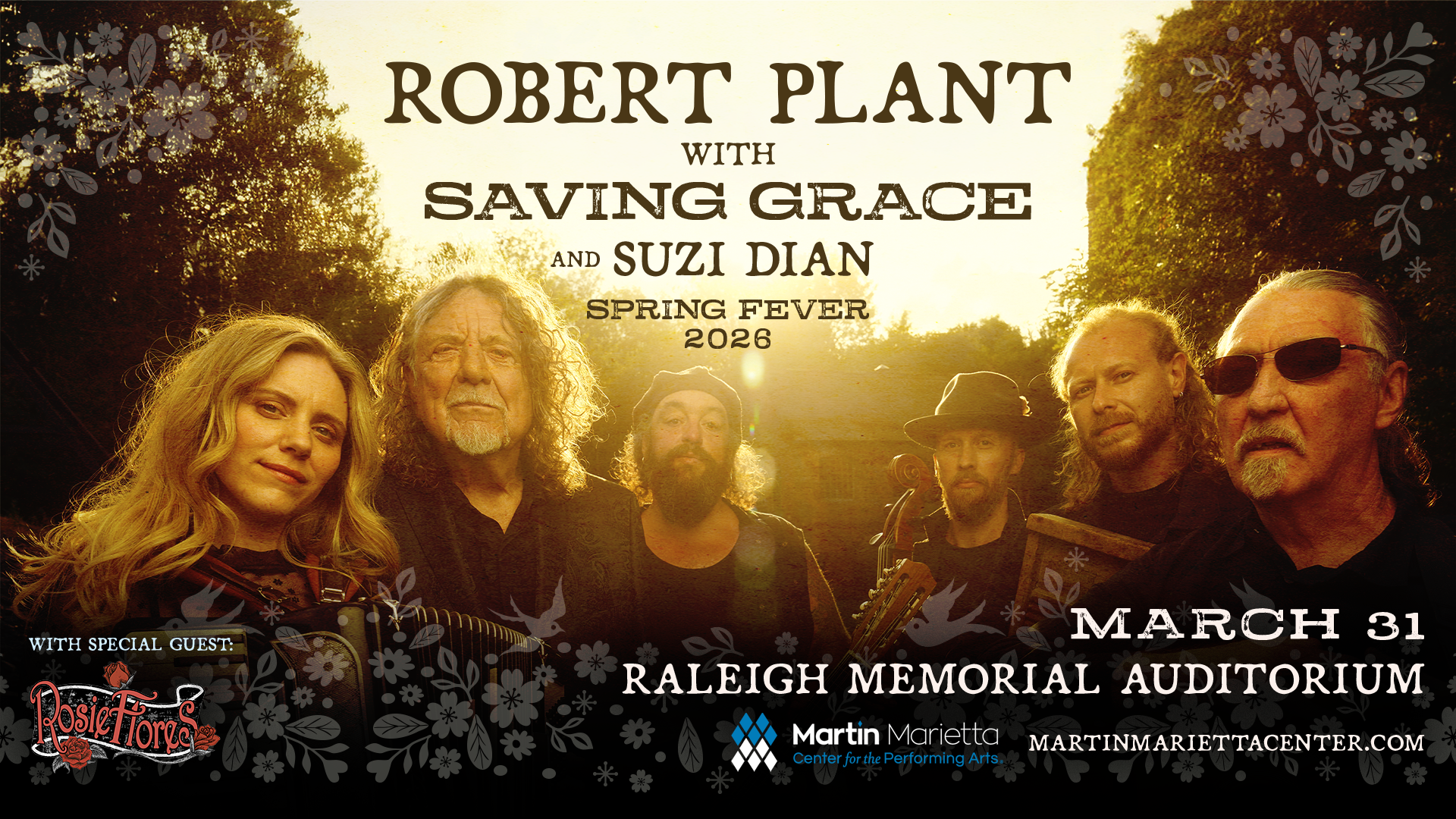 Robert Plant with Saving Grace and Suzi Dian with special guest Rosie Flores